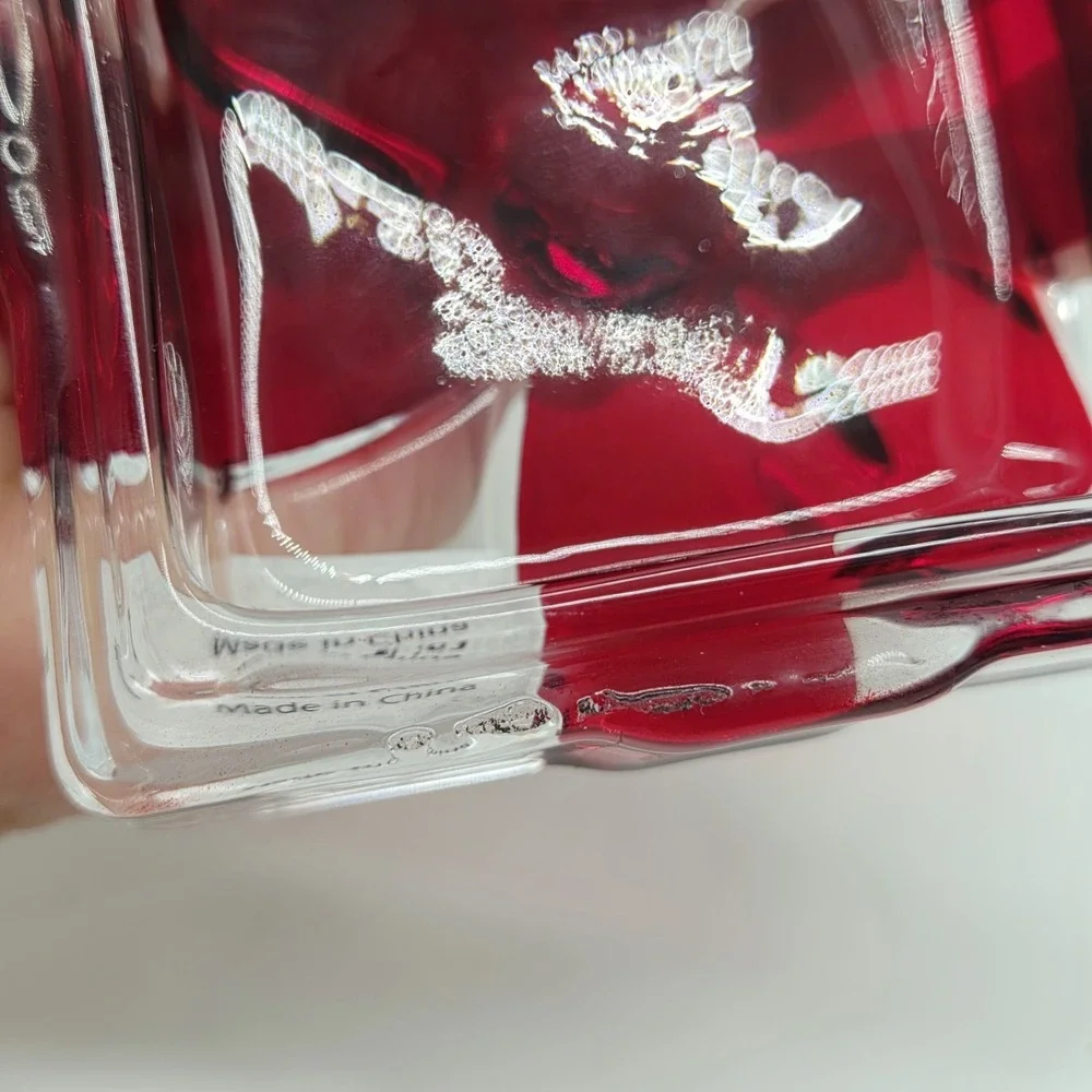 Godinger Gatherings Crystal Present Box Shannon By Godinger Red Bow # 28643